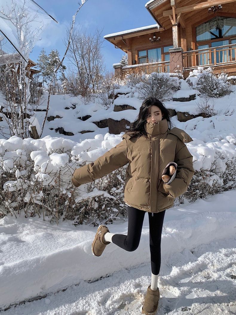 雅鹿新款90白鸭绒羽绒服女2024冬季新款大廓形加厚保暖小大码显瘦