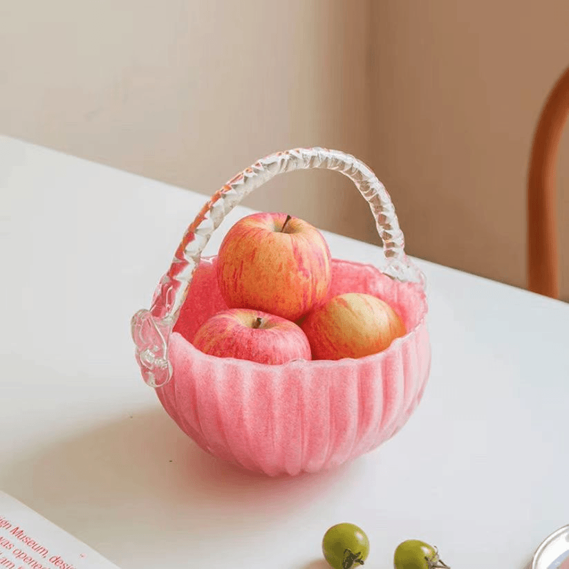 JMU网红轻奢时尚手提水果篮零食点心收纳盘客厅桌面茶几简约家居