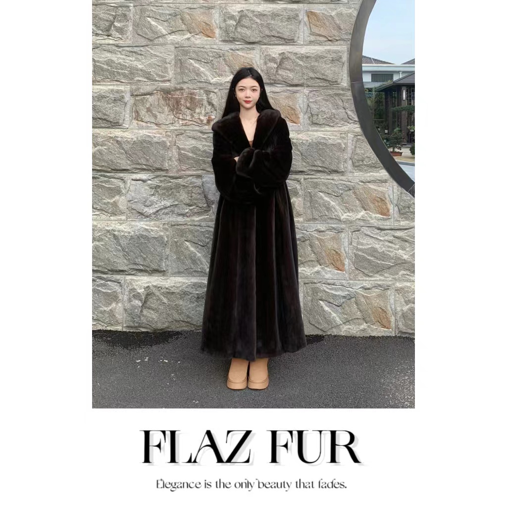 FLAZ菲拉斯 【公主帽款】冬季精选上新天鹅绒水貂女装新品