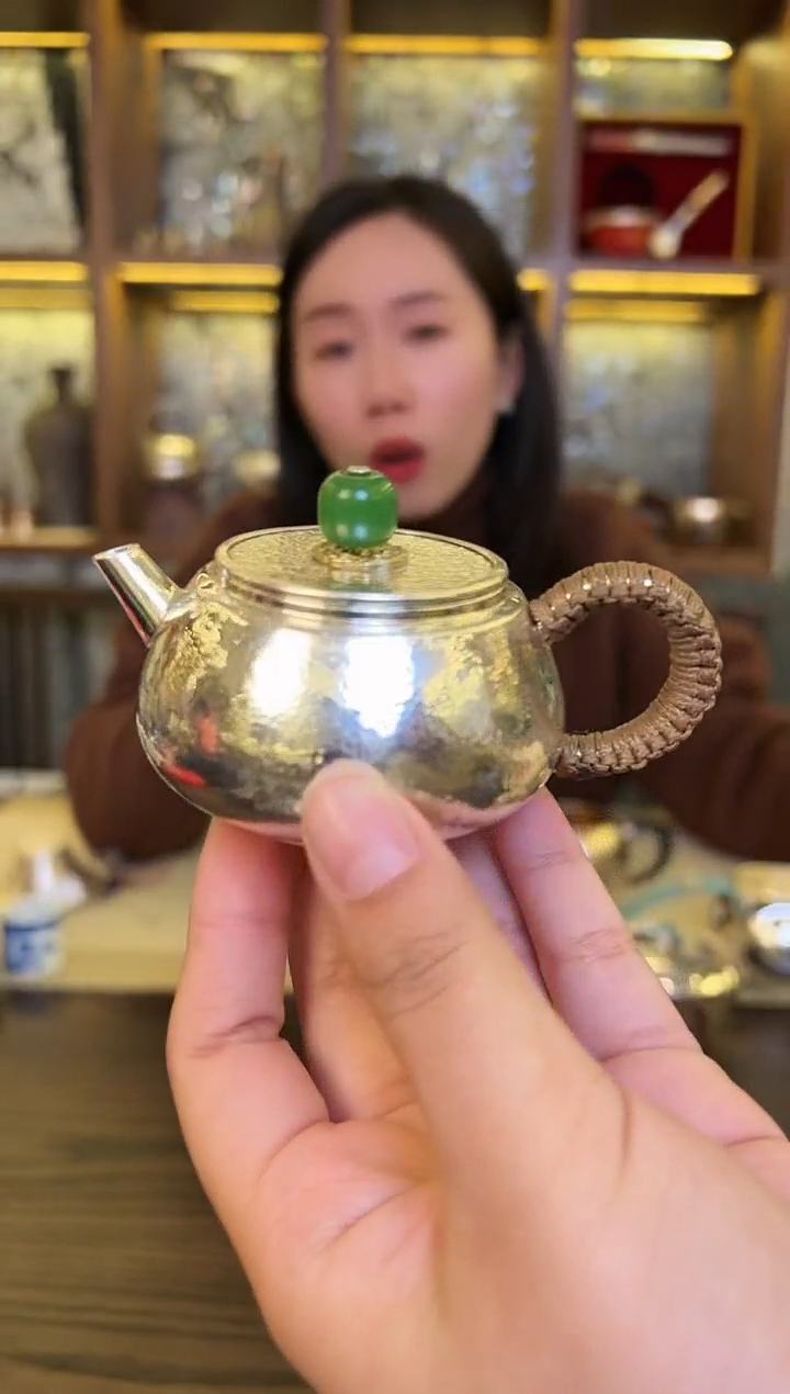 【闪购商品】足银石瓢小壶