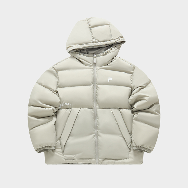Fila/斐乐情侣款85绒保暖羽绒服23冬时尚百搭连帽短款T11M345909F
