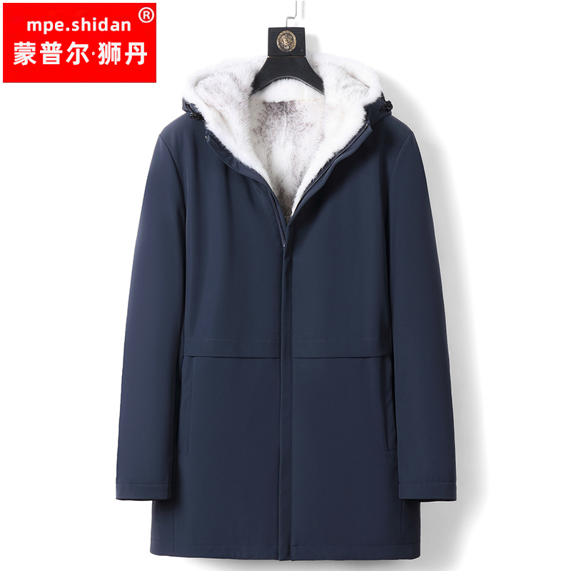mpe.shidan/蒙普尔·狮丹2202十字水貂内胆派克服男连帽保暖加厚