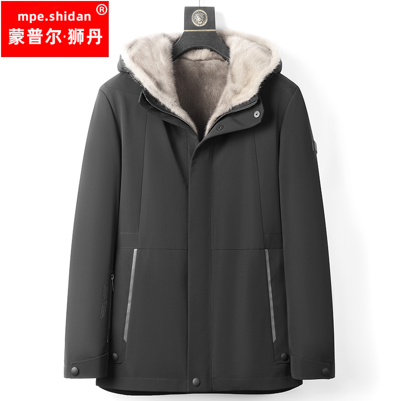mpe.shidan/蒙普尔·狮丹2201海宁冬装新款男外套水貂内胆派克服