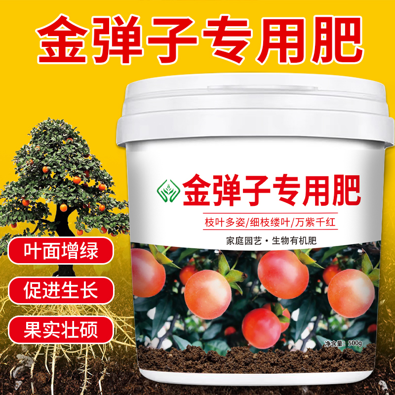 【金弹子专用肥料】绿植盆栽营养型有机肥老鸦柿颗粒缓释肥生物金弹