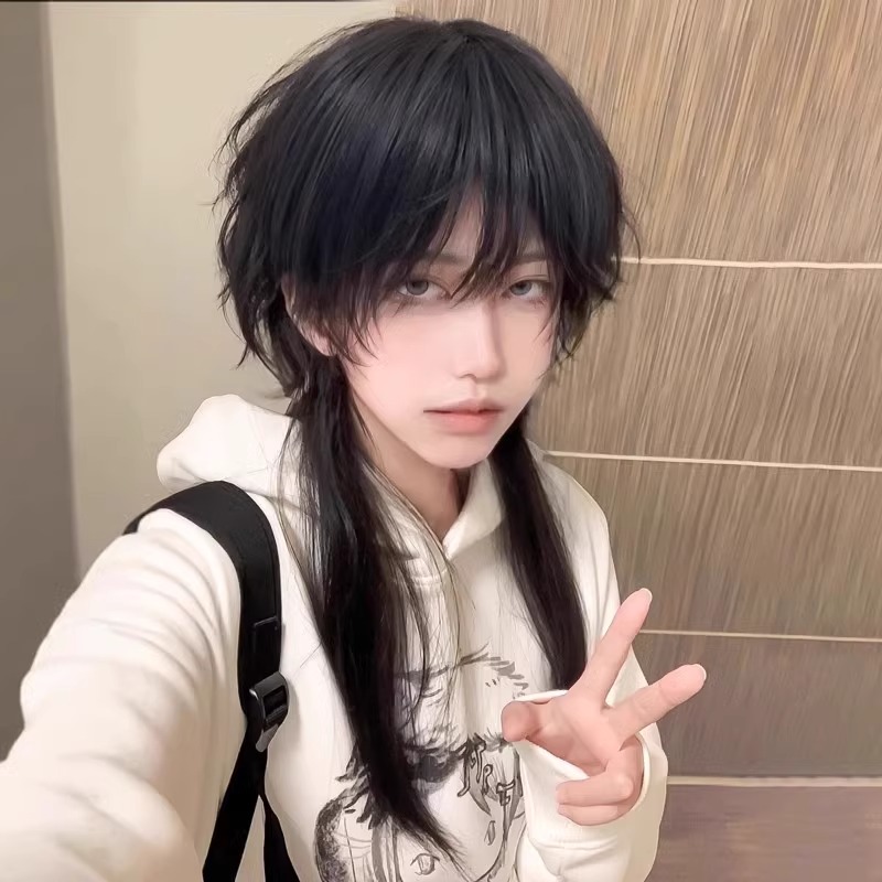 【雕刻家】MEISU也萌假发古风狼尾男女同款鲻鱼头假发全头套式