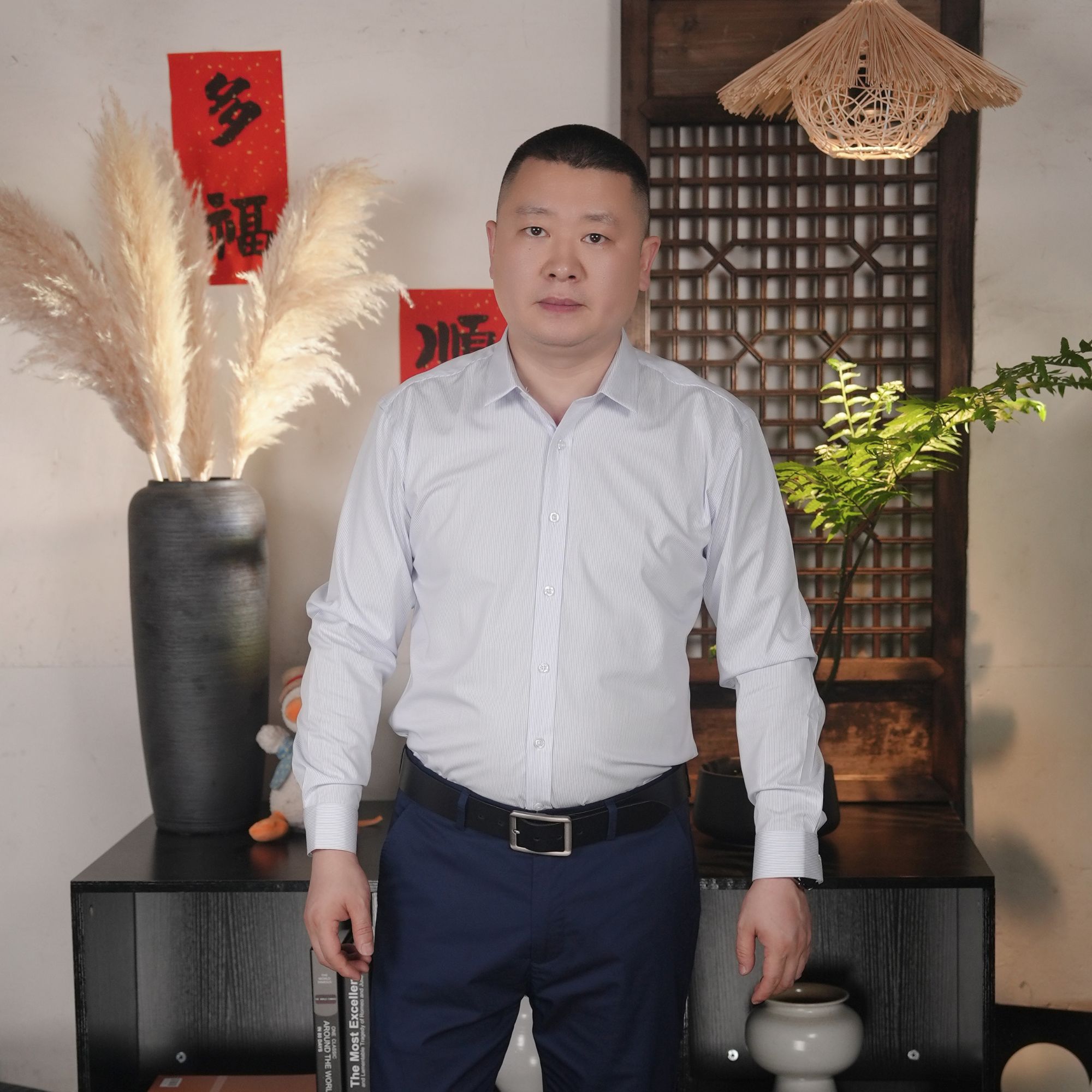 2025春秋新款男士短袖衬衫竹纤维长袖日常商务休闲纯色条纹衬衫