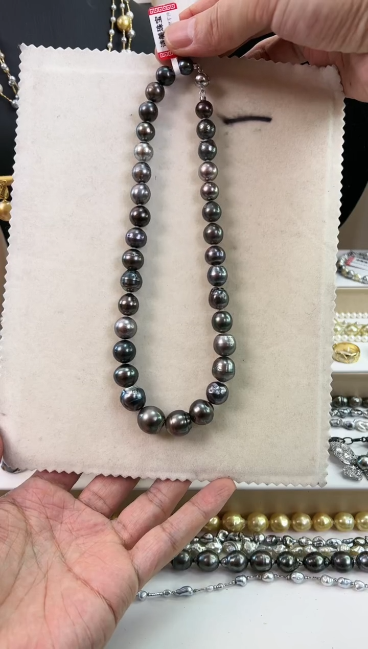 【闪购商品】海水珍珠颈饰银S925镶嵌大溪地项链