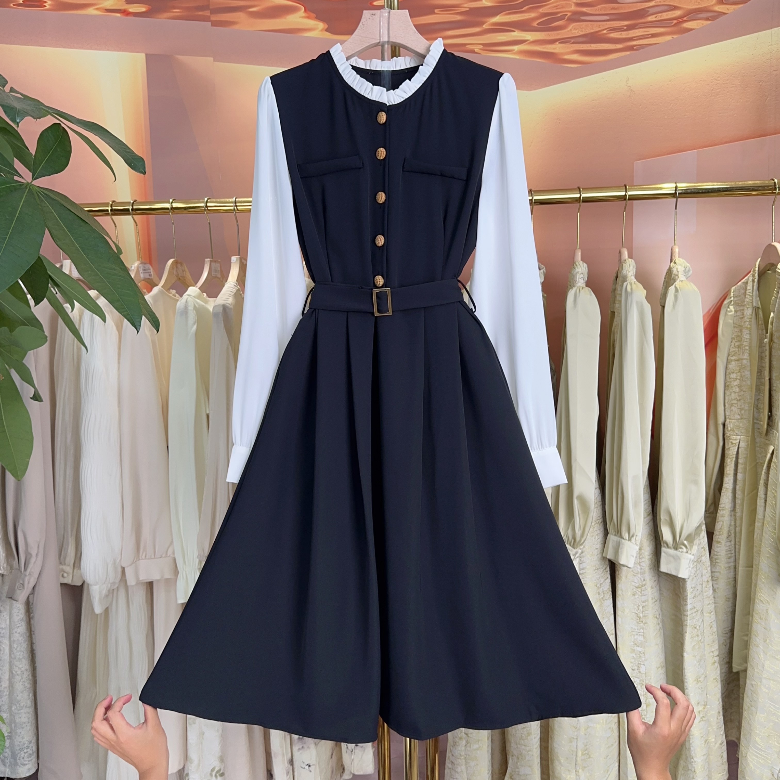 【现货】【RG1486】2024年时尚气质百搭减龄显瘦新款女装连衣裙