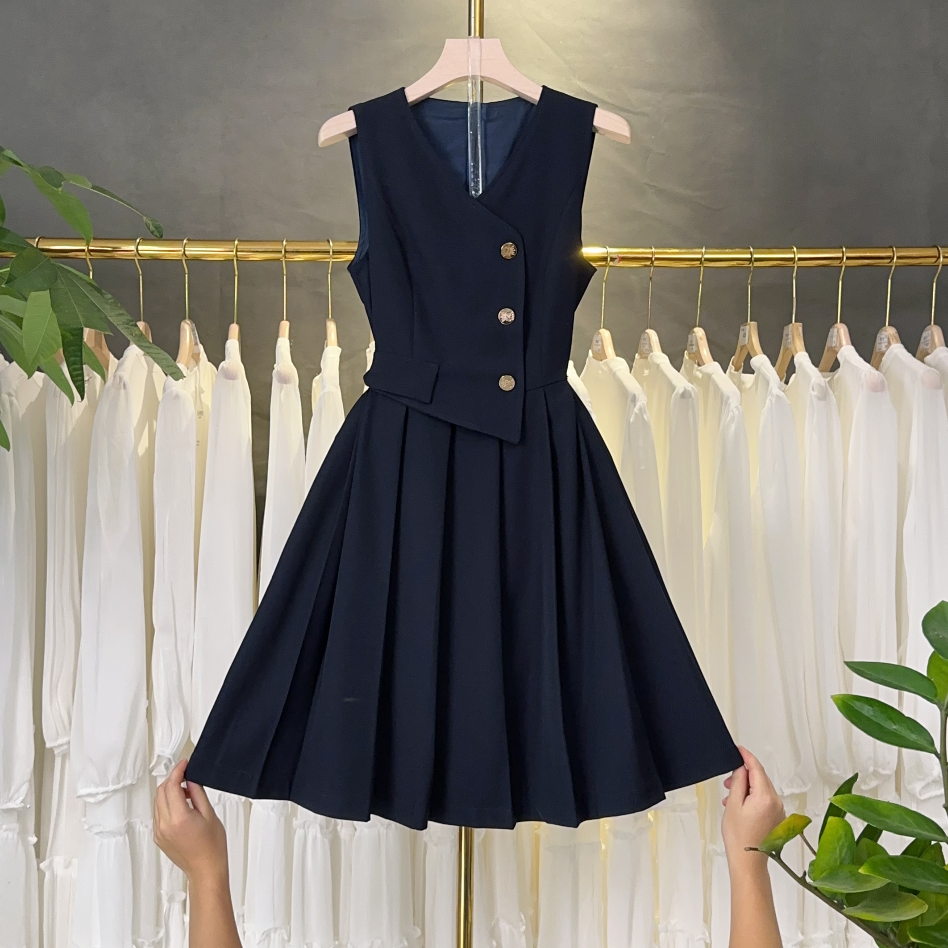 【现货】【RG2648】2024年秋冬新款时尚气质百搭减龄显瘦新款连衣裙