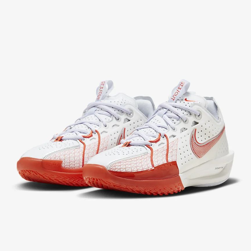 Nike/耐克男子G.T. CUT3训练运动篮球体育跑步高帮白红DV2918-101