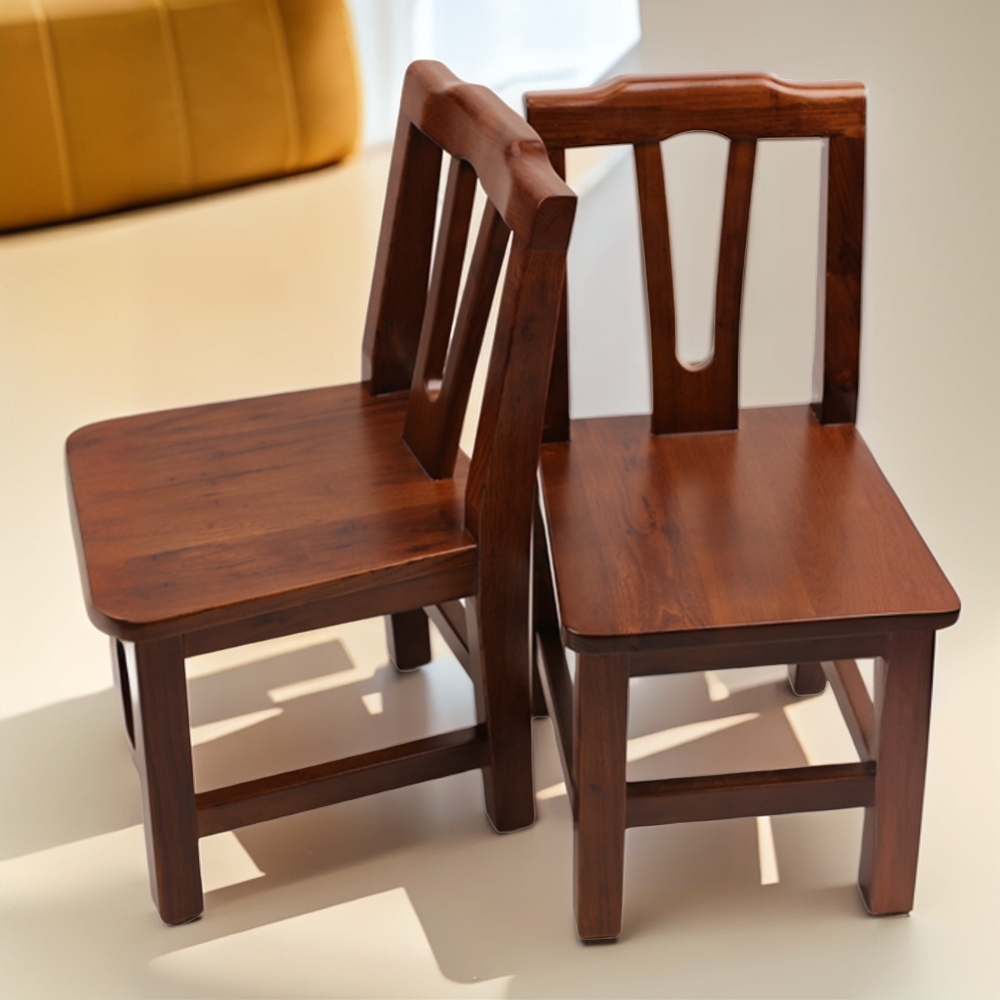 实木原木小椅子小凳木椅靠背椅简约阳台家用大人孩子都可以坐环保
