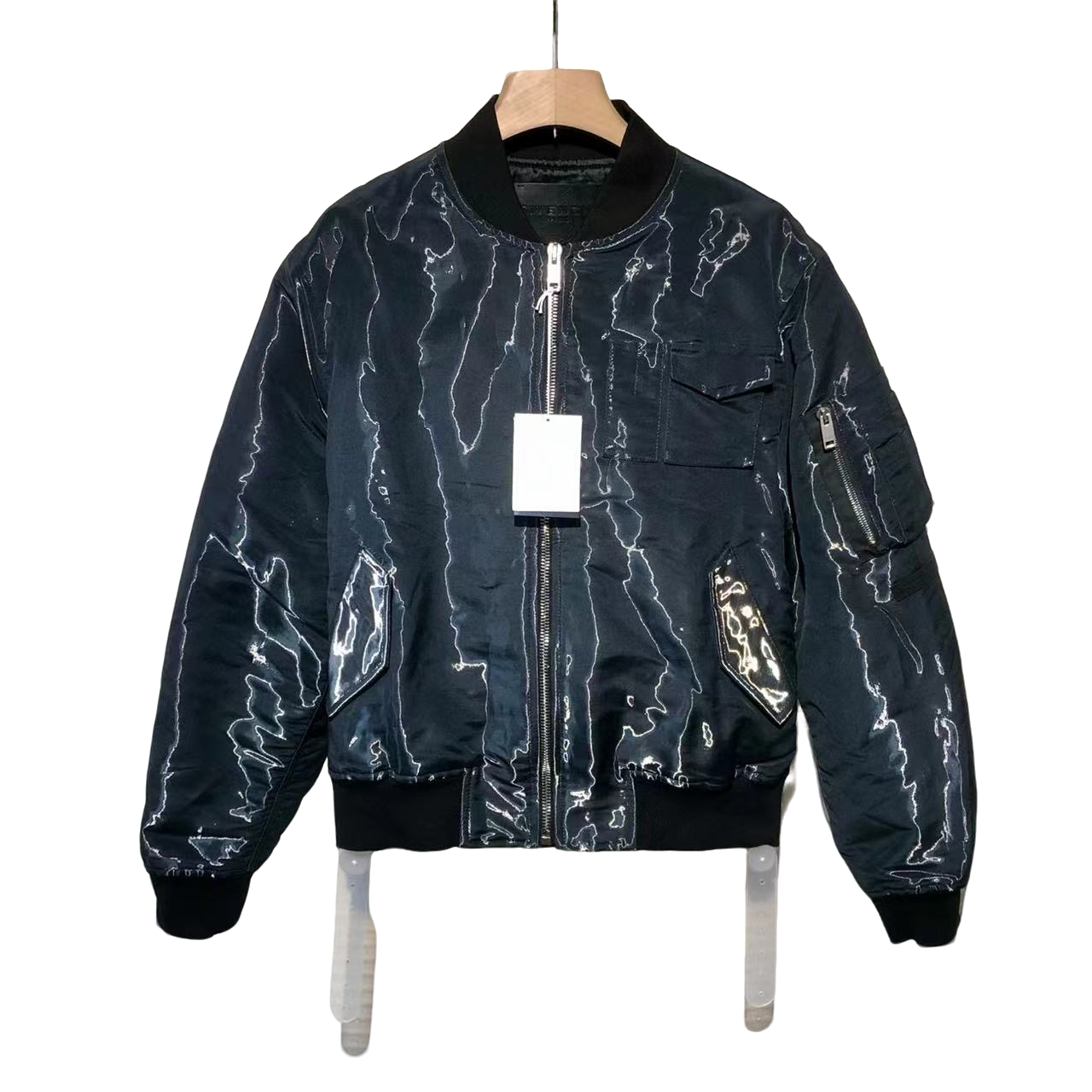 全新未使用 Givenchy/纪梵希 时尚反光 飞行 夹克/48码/XG-Y11332