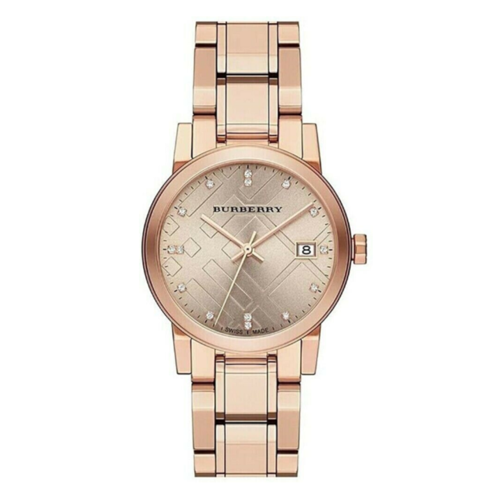 【香港发货】BURBERRY/博柏利 BU9126 钻石表盘 钢带女士腕表  34mm