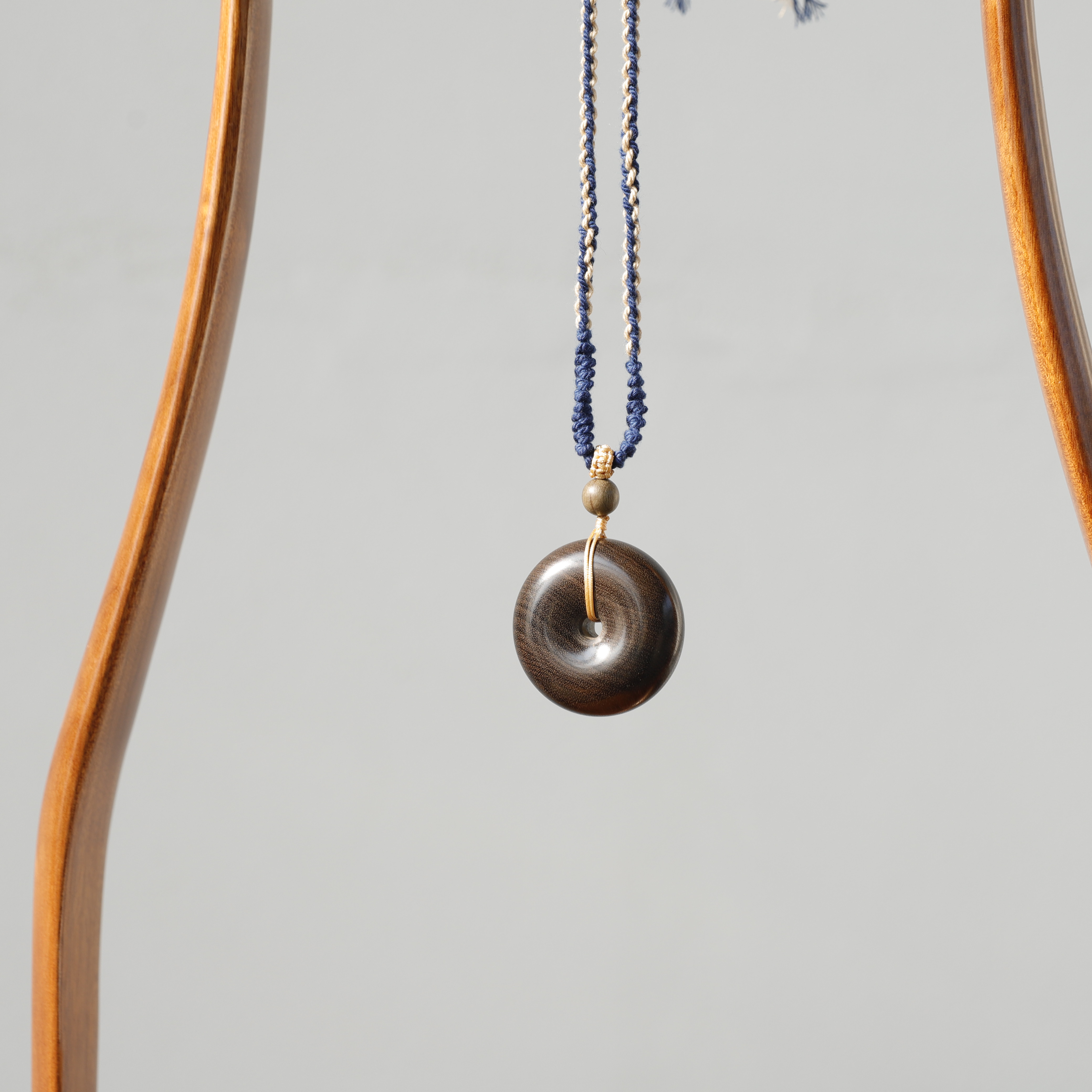 金丝楠乌木平安扣吊坠挂件