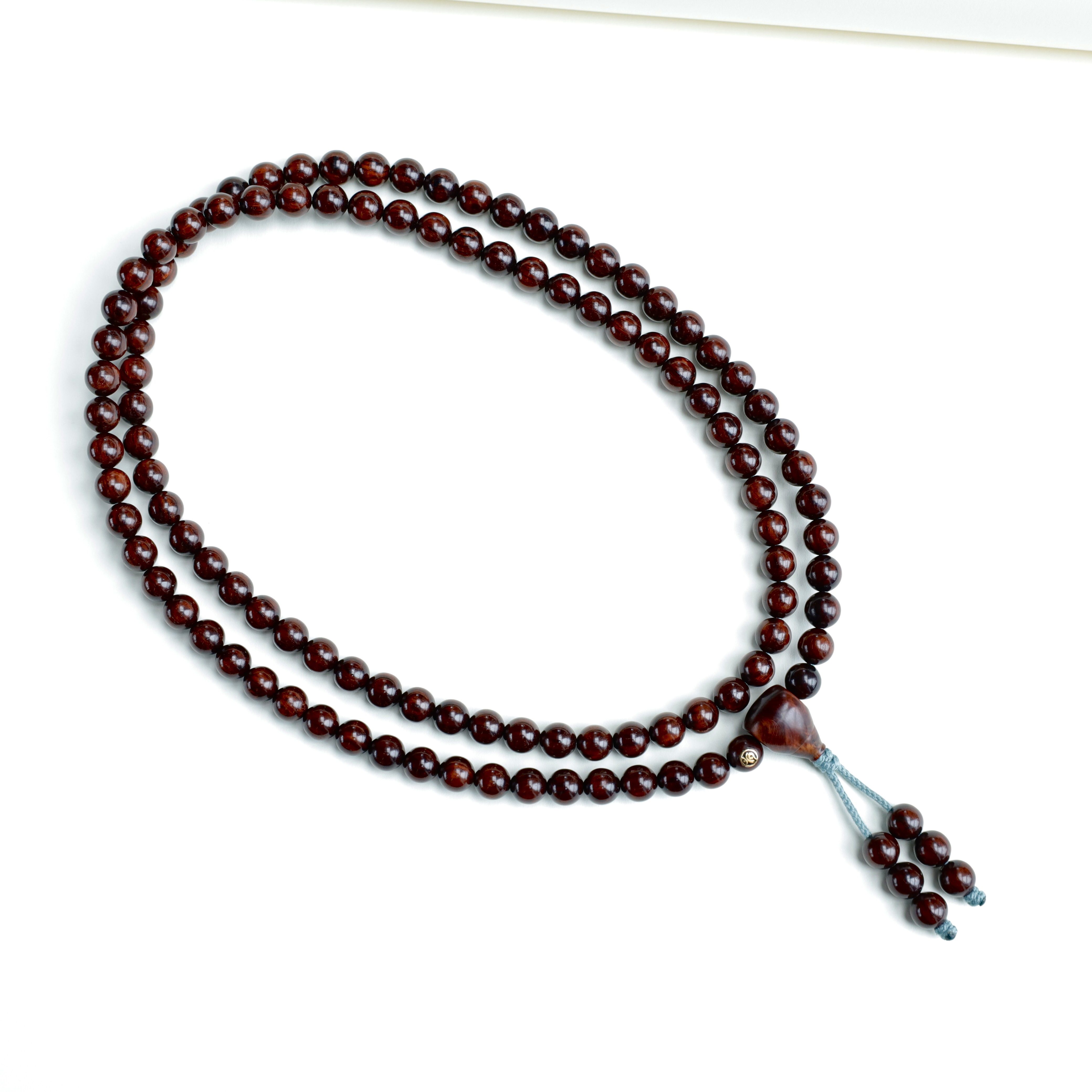 海南黄花梨紫油梨8mm/108颗精工正圆手串