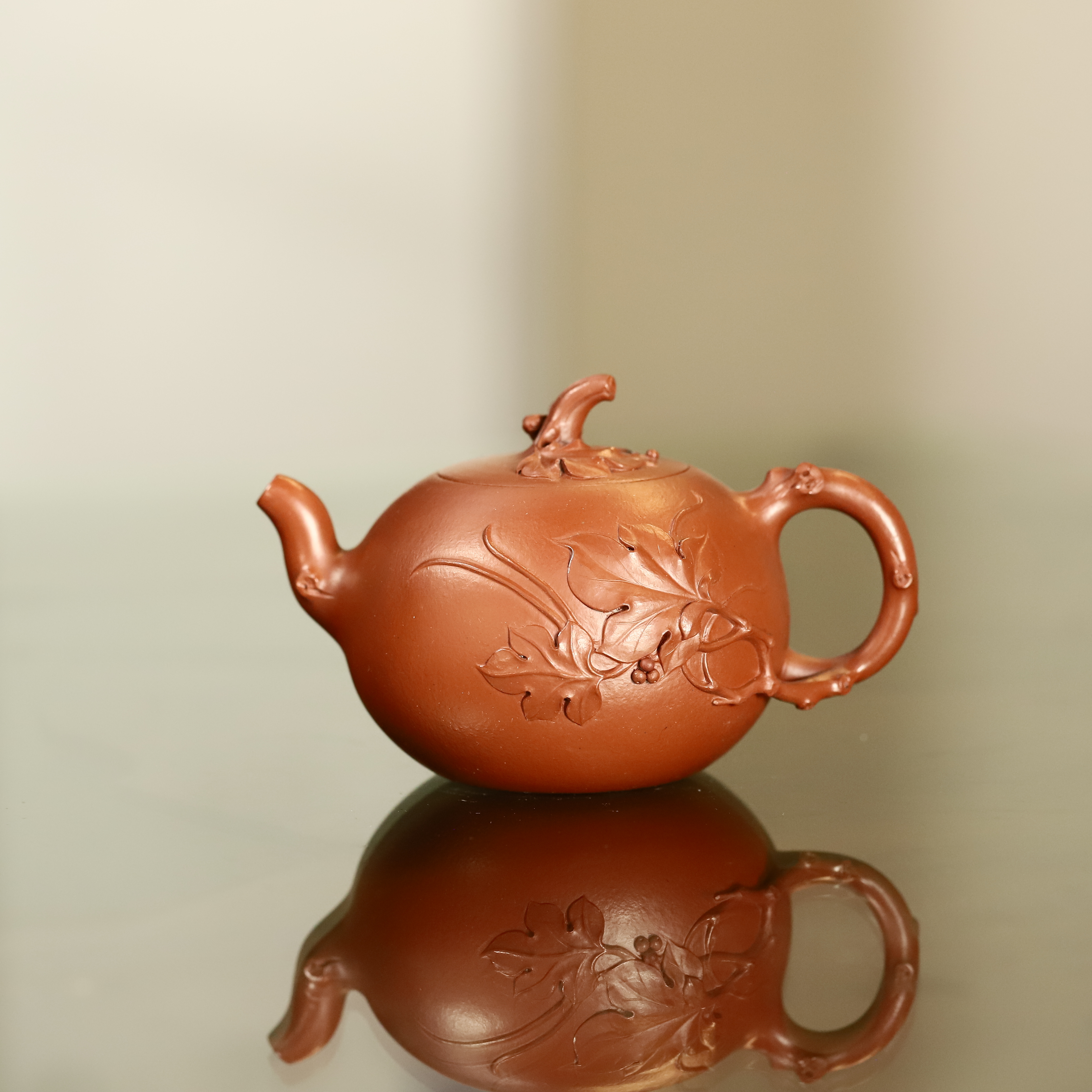 合盛紫砂 花器工堂 025 松鼠葡萄 紫砂茶具