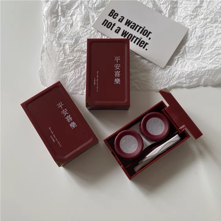 美瞳眼镜盒高隐形眼镜护理盒子高颜值可爱简约便携小巧ins