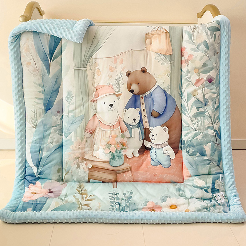 【品牌~尾】A类针织面料儿童豆豆被子幼儿园加厚冬被午睡被春秋保暖