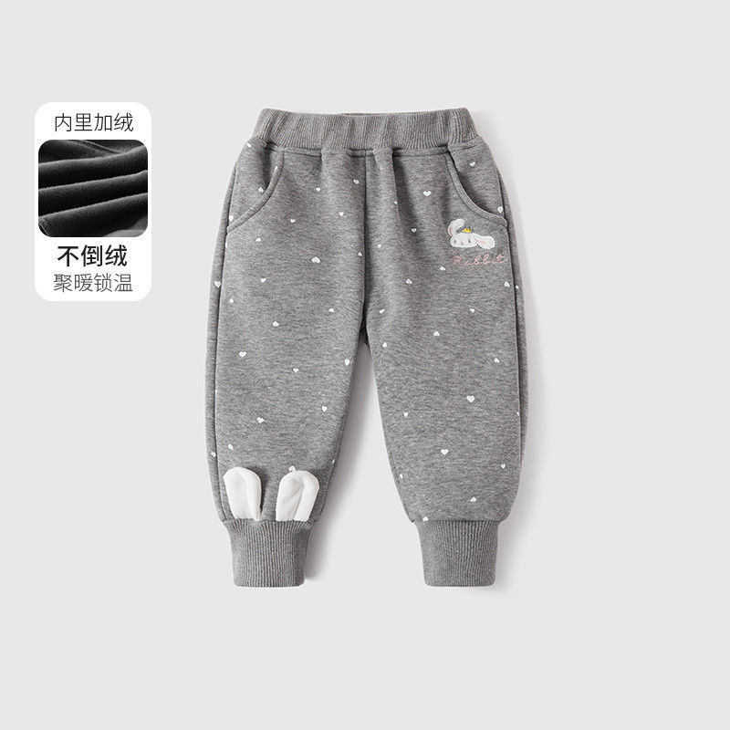 【小扬哥推荐】儿童加绒裤子1-3岁宝宝秋装薄绒冬季婴儿休闲裤秋