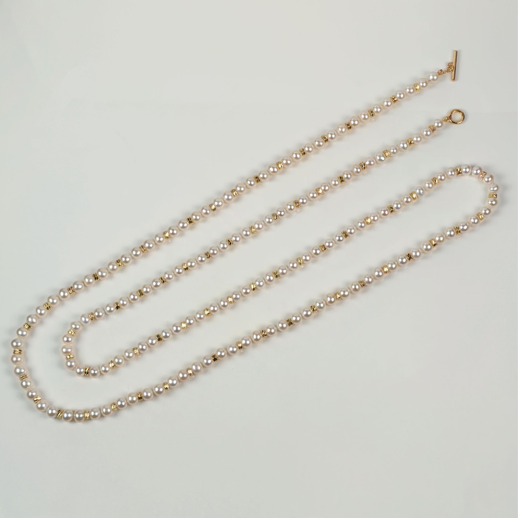 依俐西雅A369 时尚百搭淡水珍珠毛衣链5-6mm