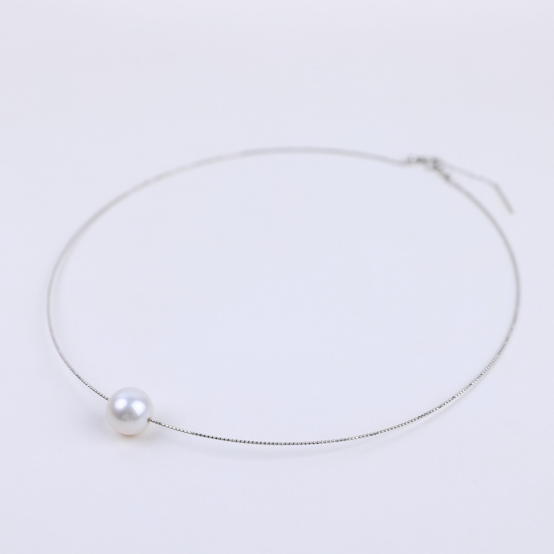 依俐西雅A595 赛澳白路路通18k金项圈13mm-14mm