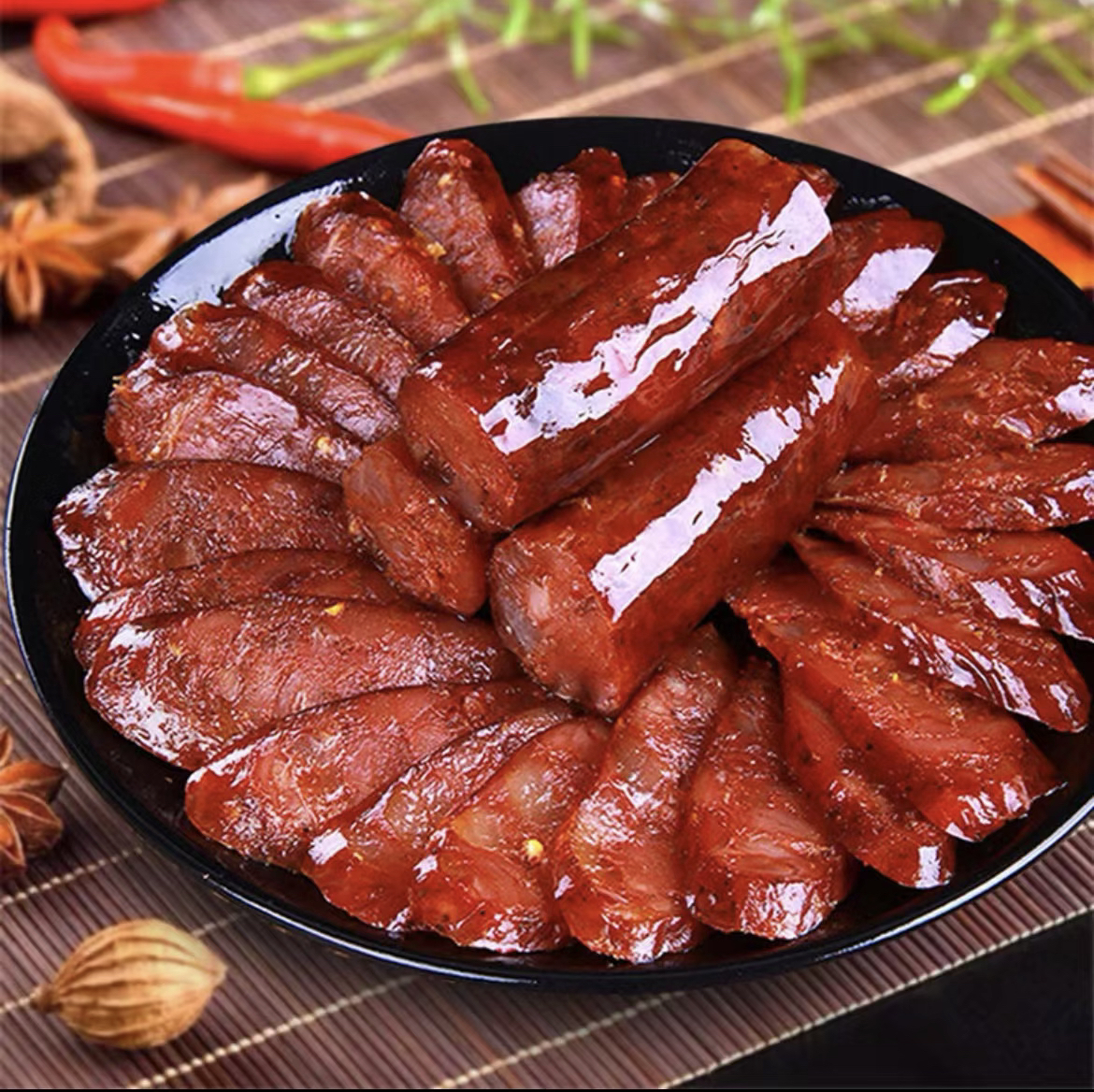 直播福利【农家烟熏香肠】正宗柏树丫品质传统烟熏腊肠五香麻辣灌
