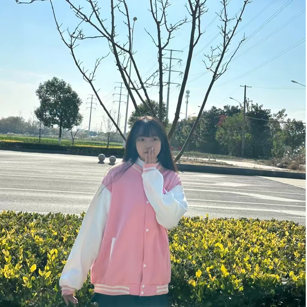 秋季粉色休闲百搭小兔子上衣外套