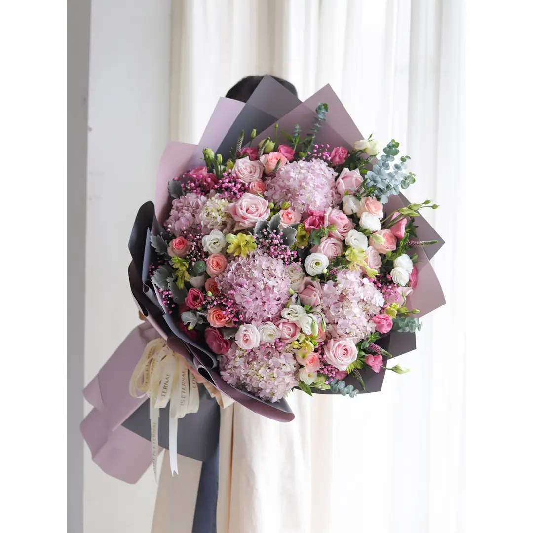 【绣球花束】玫瑰花束生日鲜花速递同城花店配送花