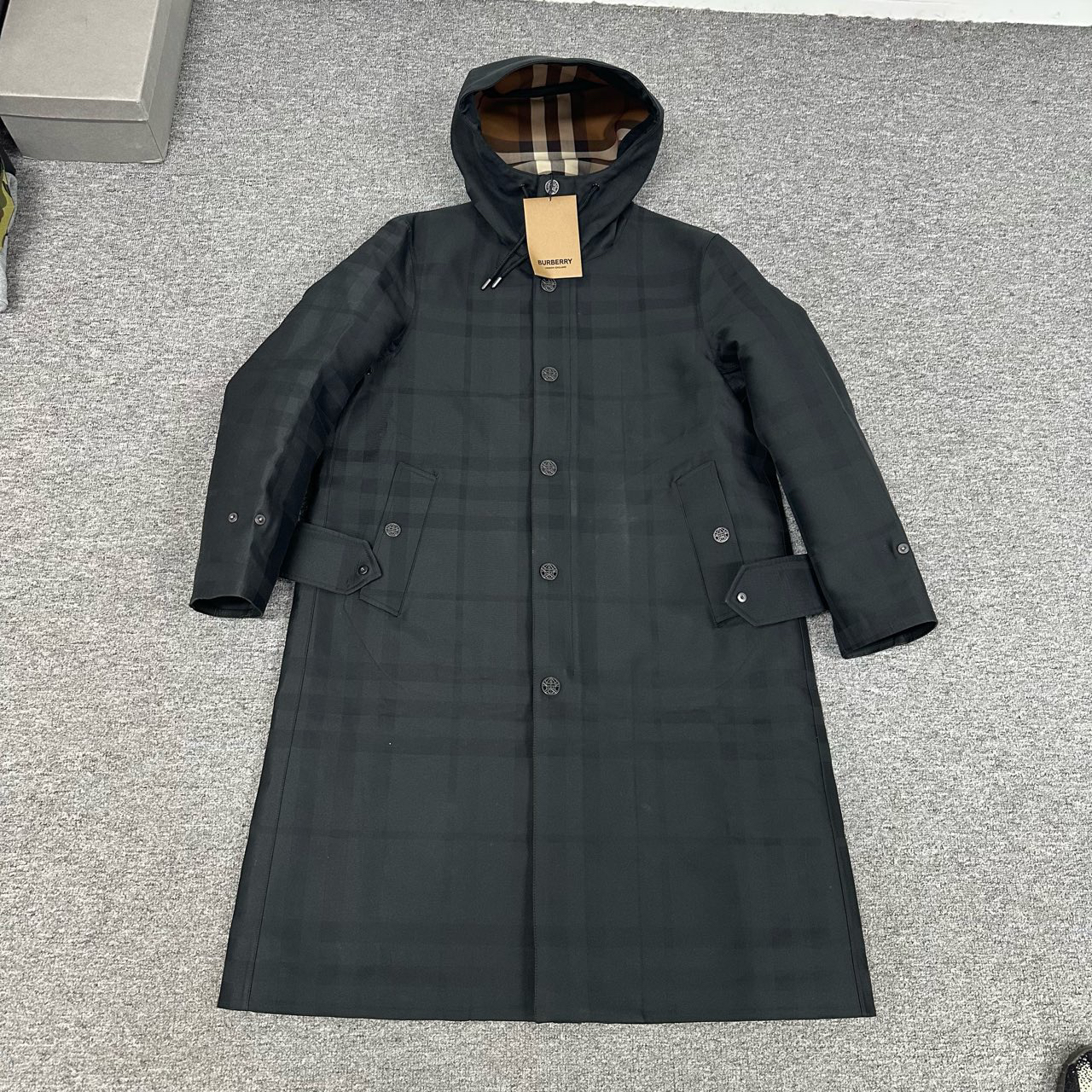Burberry 巴宝莉 新款 经典格纹 防水大衣 全新带吊牌 50码