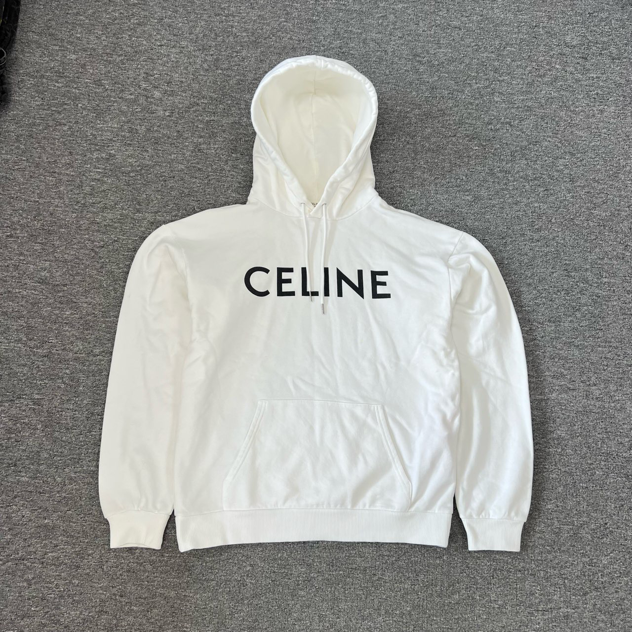 Celine 赛琳 字母Logo 白色 连帽卫衣 97新 S码
