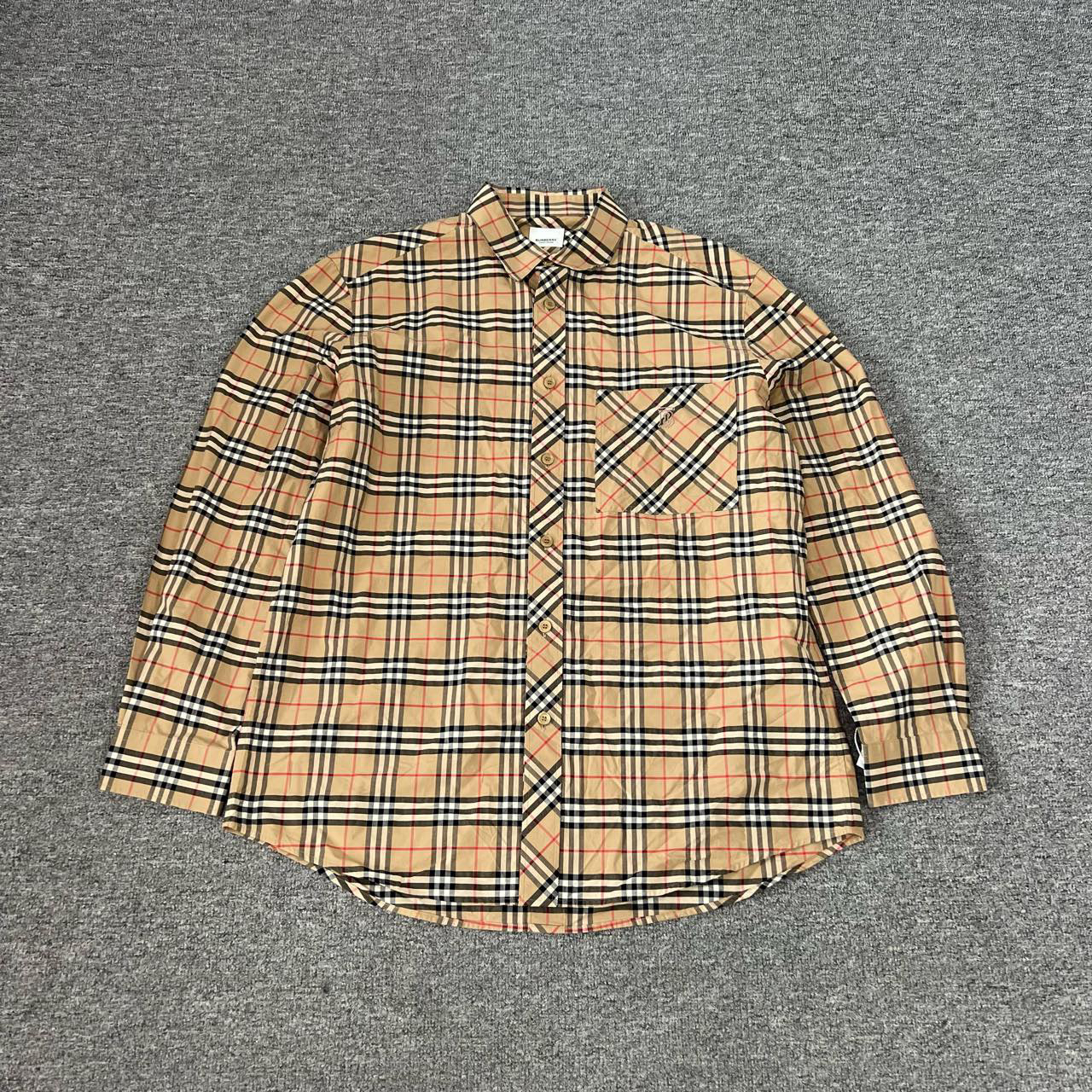 Burberry 巴宝莉 TB刺绣 经典格纹衬衫 99新 L码