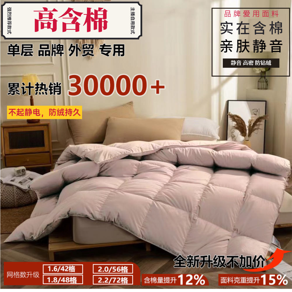 板板家厂家!高含棉|爆款高端脚丫款【高性价比】柔软静音羽绒被壳罩