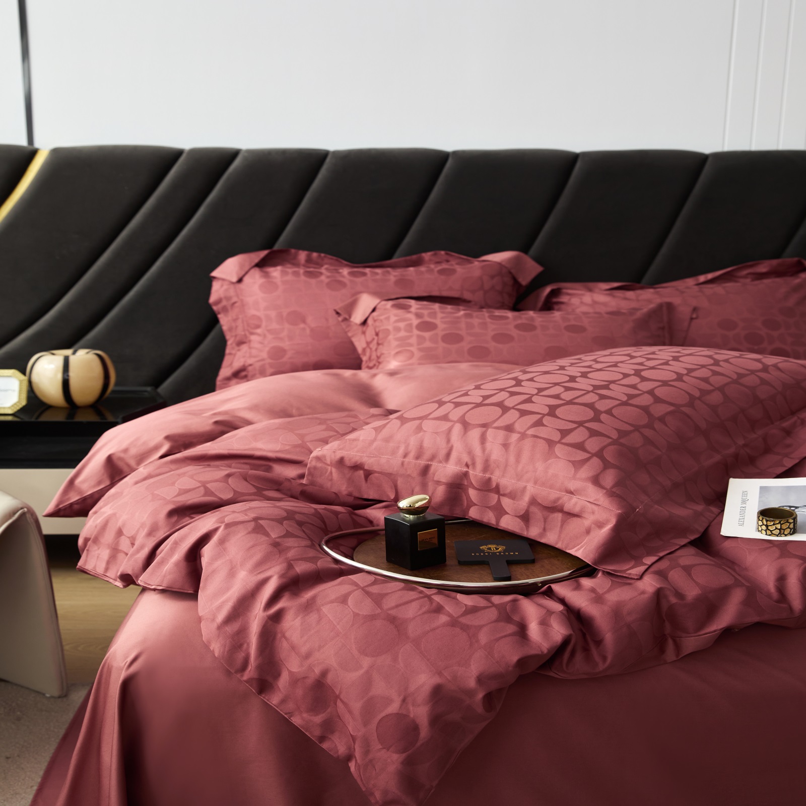 【孤品】冰岛恋歌 轻奢长绒棉提花四件套纯棉床单被套四季款