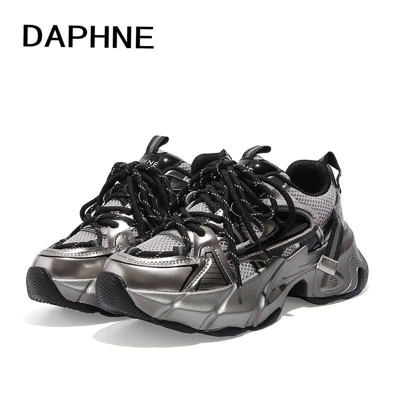 Daphne/达芙妮2025秋冬新款老爹鞋女百搭轻便增高ins休闲运动鞋