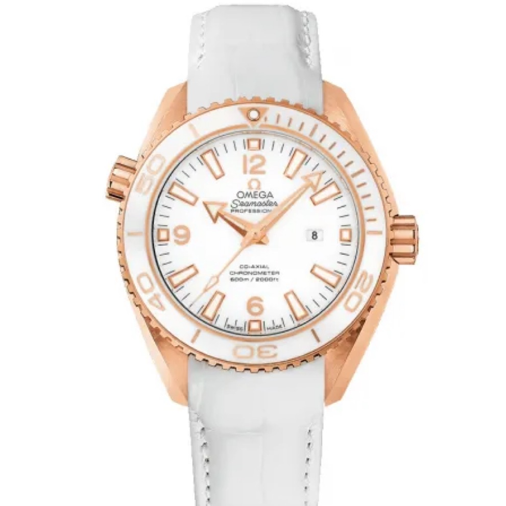 全新未使用 Omega/欧米茄 海马600/2326338/38玫瑰金机械女表全套