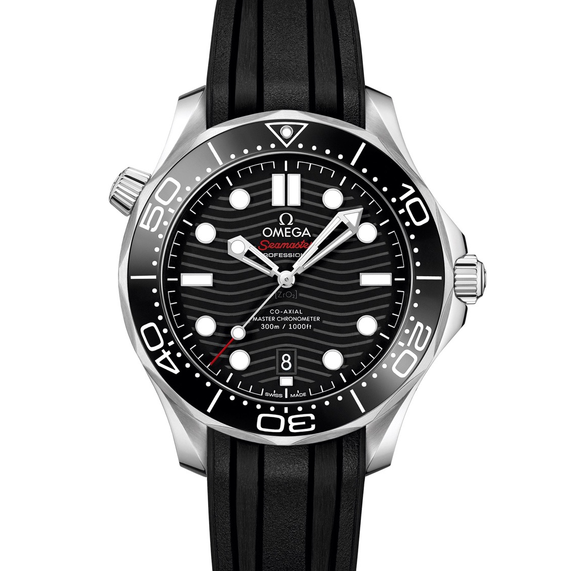 全新未使用 Omega/欧米茄 黑胶海马300/210324220/42表径男表全套