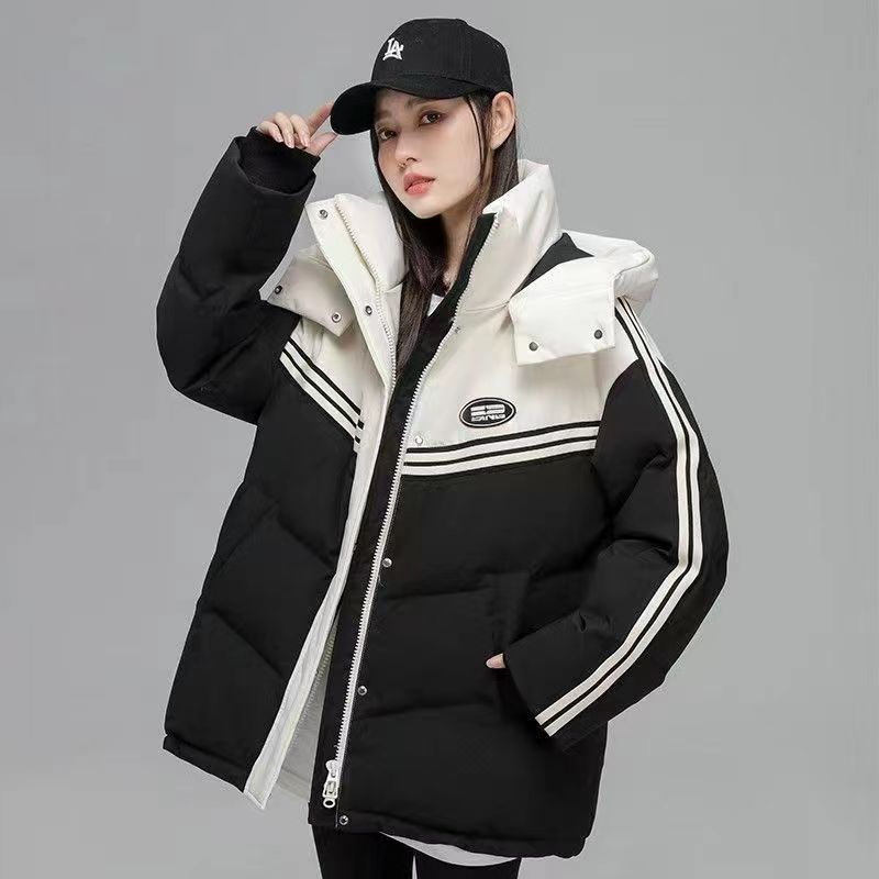 波司豋高档白鸭绒保暖2023冬季加厚新羽绒服女短款面包服宽松情侣