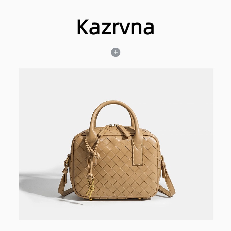 Kazrvna高级感手拎手提包2024爆款女包时尚气质手工编织包斜挎包