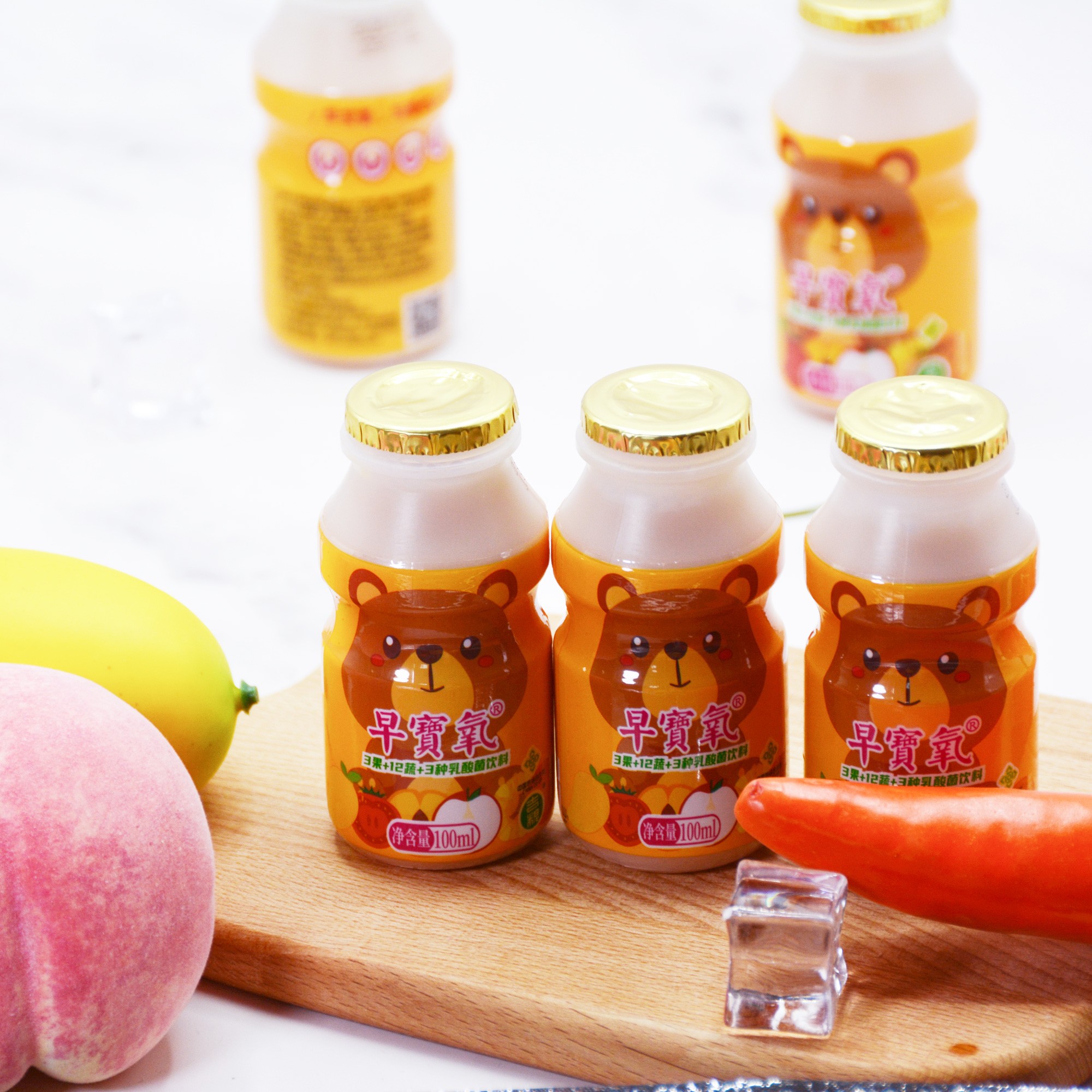 sd666【粉丝福利】吉粮早寳氧果蔬乳酸菌饮料100ml*5瓶*4联/件