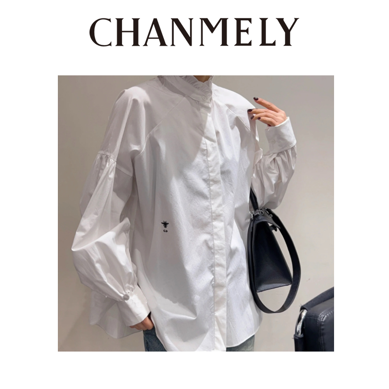 【CHANMITY】 ‘’法式宫廷‘’优雅高级显瘦长袖衬衫023975