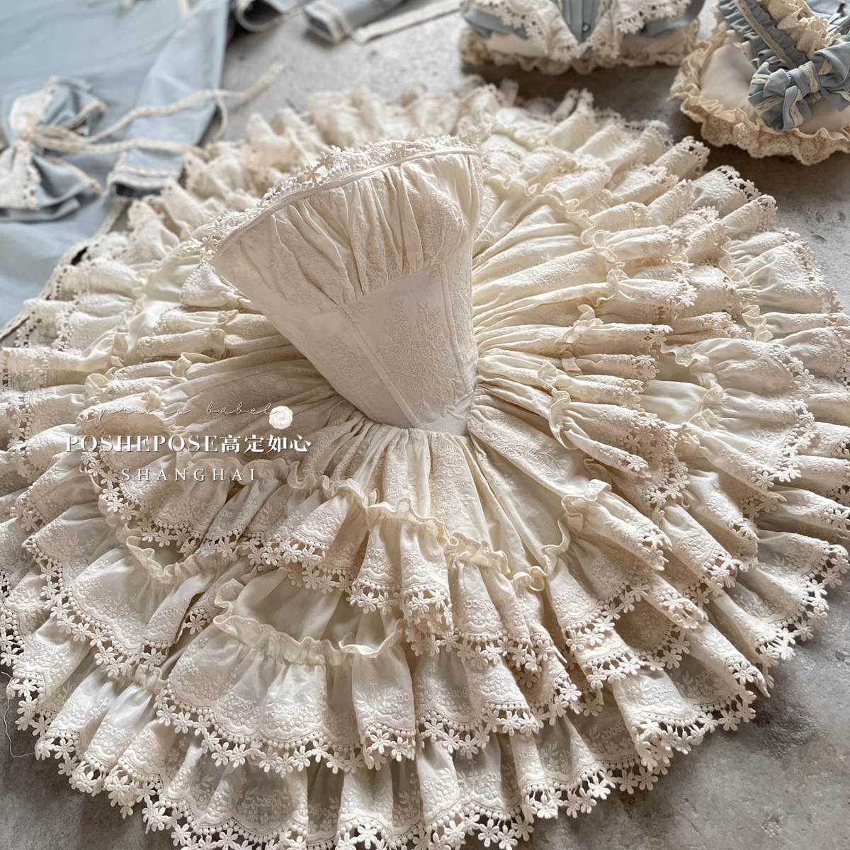 初灵高定如心POSHEPOSE温莎系列·古董洛可可日常公主裙