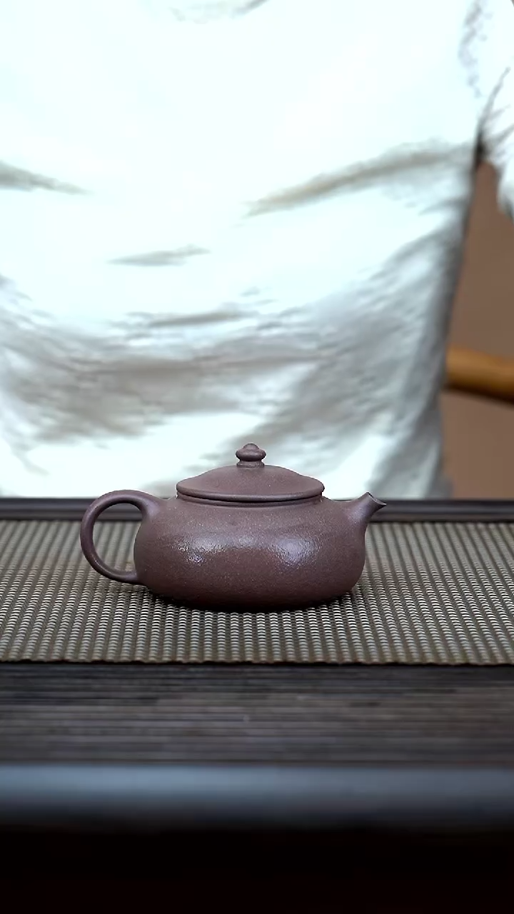 【闪购商品】紫砂茶壶cxm 老天青 手磨粗纱 寒江