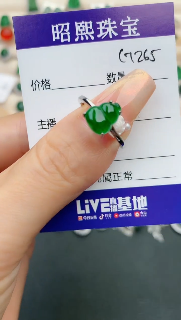 【闪购商品】翡翠戒指银S925镶嵌1