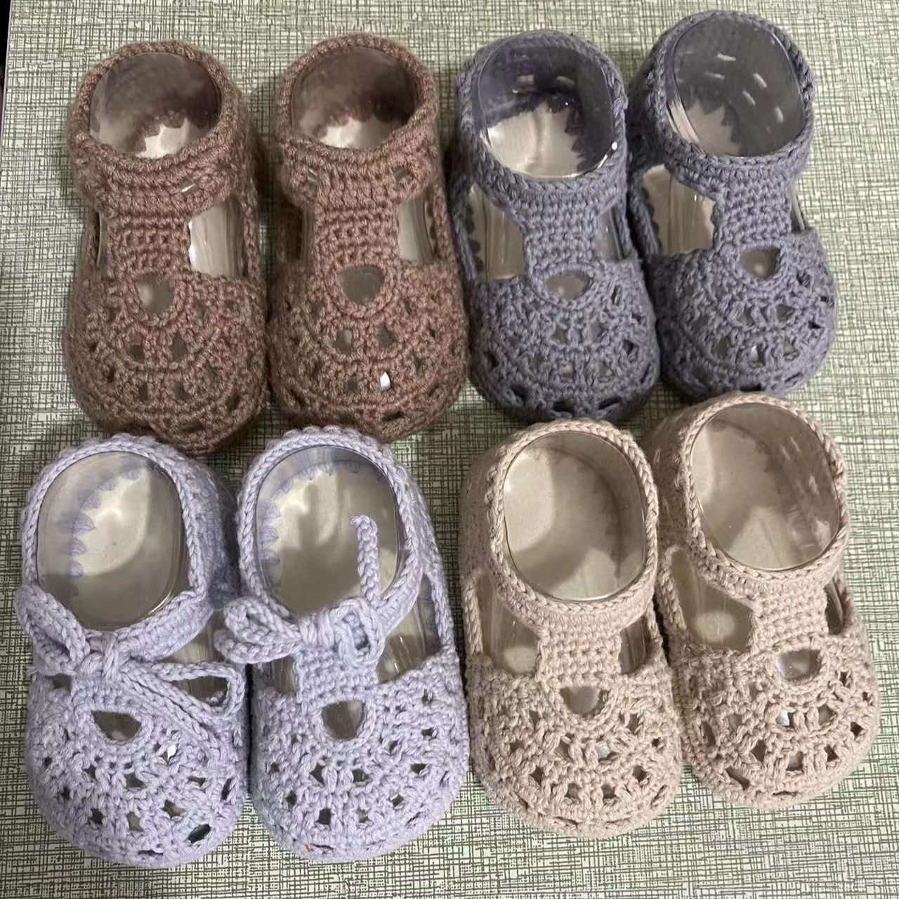 手工编织宝宝凉鞋手工定制