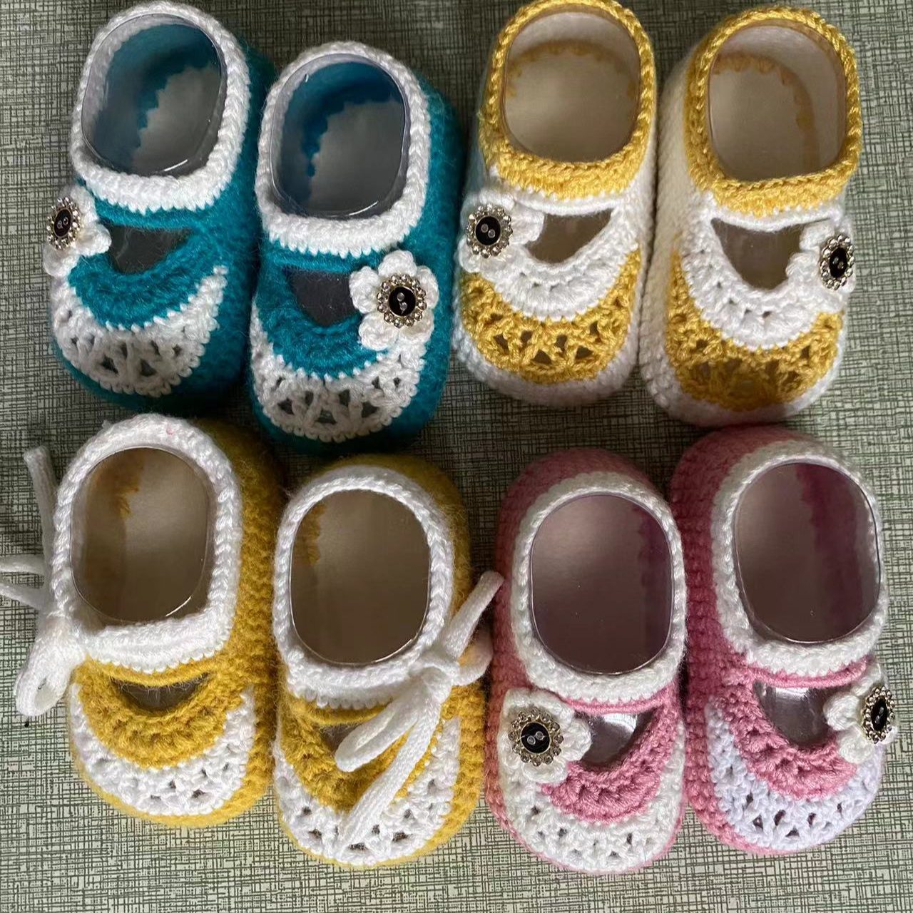 纯手工编织宝宝鞋手工定制