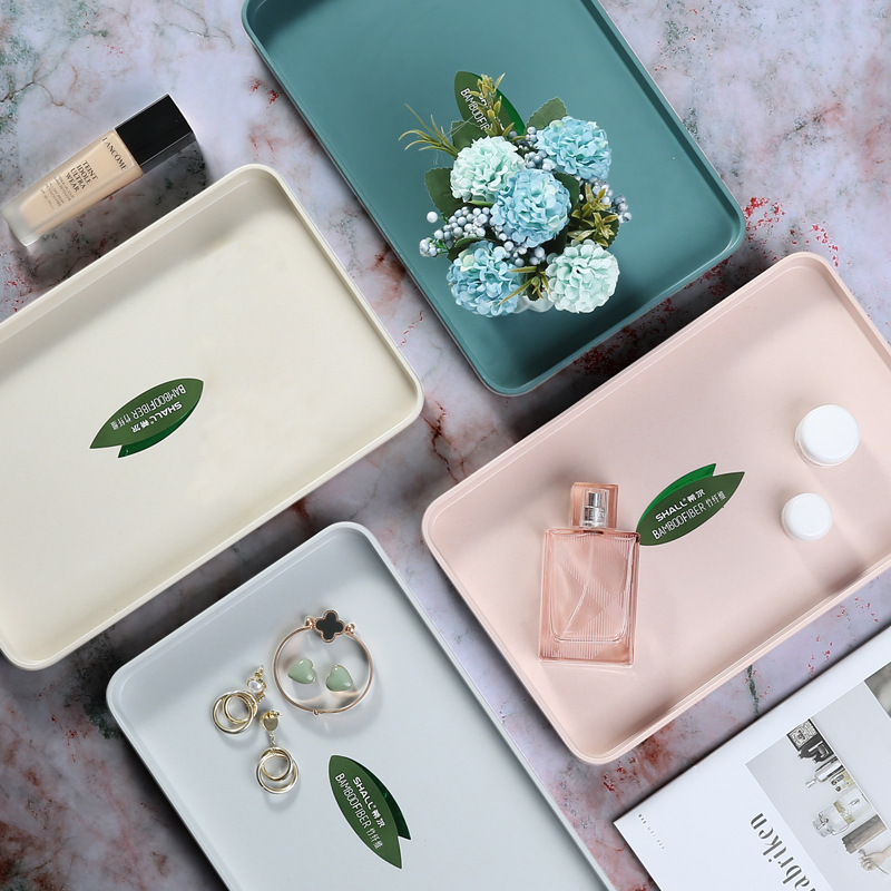 希尔北欧托盘客厅水果桌面收纳茶盘ins 风高级感轻奢摆件杯子托盘