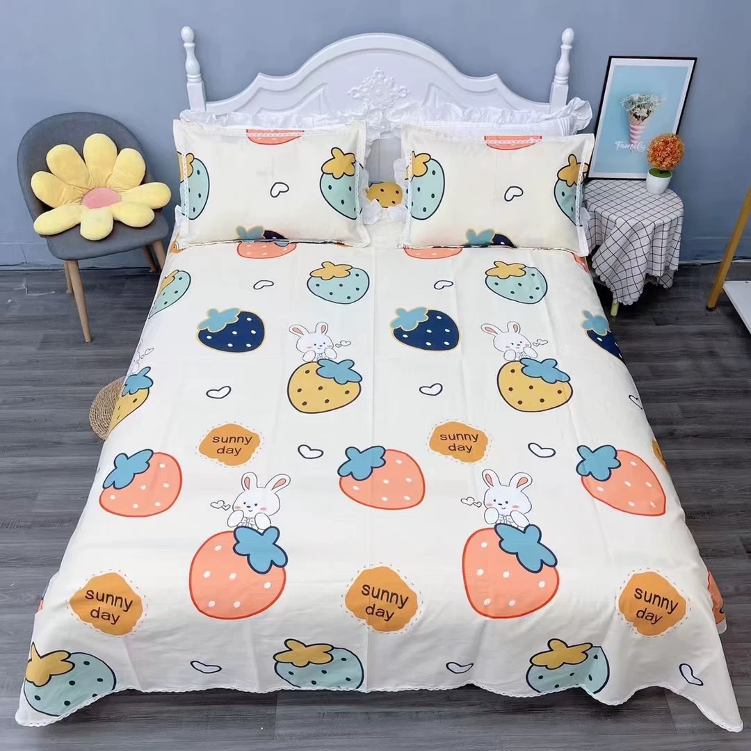 8单人床单【草莓兔】尺寸1.4*2.3米四季简约柔软舒适