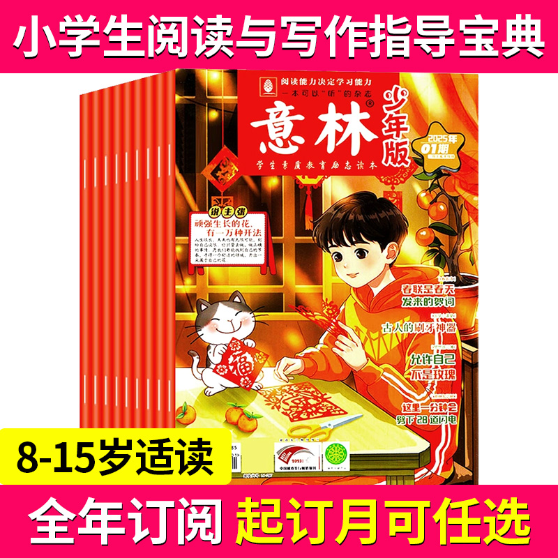 意林少年版杂志 全年订阅 8-15岁阅读理解写作素材课外阅读