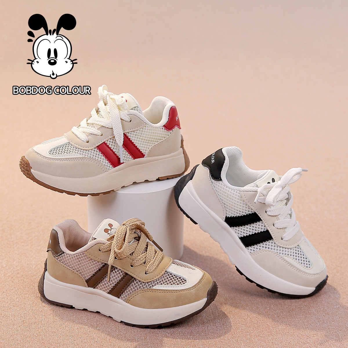 26-37儿童春夏巴布豆卡乐男女童百搭网面软底运动鞋0277