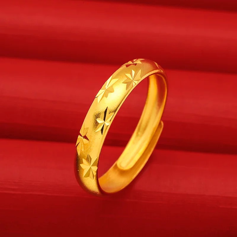 【男女同款】经典开口戒流星雨戒指气质情侣对戒V..